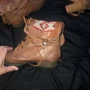 JustFab combat boots (multiple ways to wear)